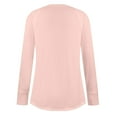 thumbnail image 7 of UoCefik Tops for Women 2024 Tunic Shirts Long Sleeve to Wear with Leggings Crew Neck Blouses Solid Color Tees Tops, Pink L, 7 of 7