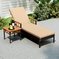 thumbnail image 1 of Costway 2-Piece Patio Rattan Chaise Lounge with Side Table Outdoor Reclining Chair Set Mix Brown,Beige, 1 of 10