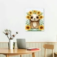 thumbnail image 2 of Nawypu Watercolor Animal Canvas Wall Art Sloth Paintings Sunflower and Animal Art Prints Cute Animal Picture Cartoon Baby Poster Funny Sloth Wall Art Colorful Animal Canvas Prints for Room, 2 of 4