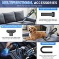 thumbnail image 5 of Wireless Car Vacuum Cleaner with 15.1-20KPA Suction Power,Handheld Portable with 2000mAh Battery,Wet and Dry Suction for Car Home Office,Multi-Attachment and USB Charging, 5 of 8