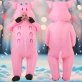 thumbnail image 2 of Pink Cute Pig Inflatable Costume Adult Cosplay Cow Funny  Inflatable Suit Halloween Carnival Animal Themed Party Costume Prop,Height 59"–74.8",pig, 2 of 7