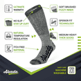 thumbnail image 2 of Fu997 Merino Wool Hiking Socks Thermal Warm Crew Winter Boot Sock For Men & Women 3 Pairs, 2 of 5