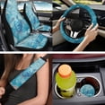 thumbnail image 4 of KUIFORTI Blue Sea Turtle Car Seat Covers Easy Installation 14 Pack Automotive Front Seat & Bench Back Seat Cover Suitable for Cars, SUV and Trucks Breathable All-Season Protection, 4 of 7