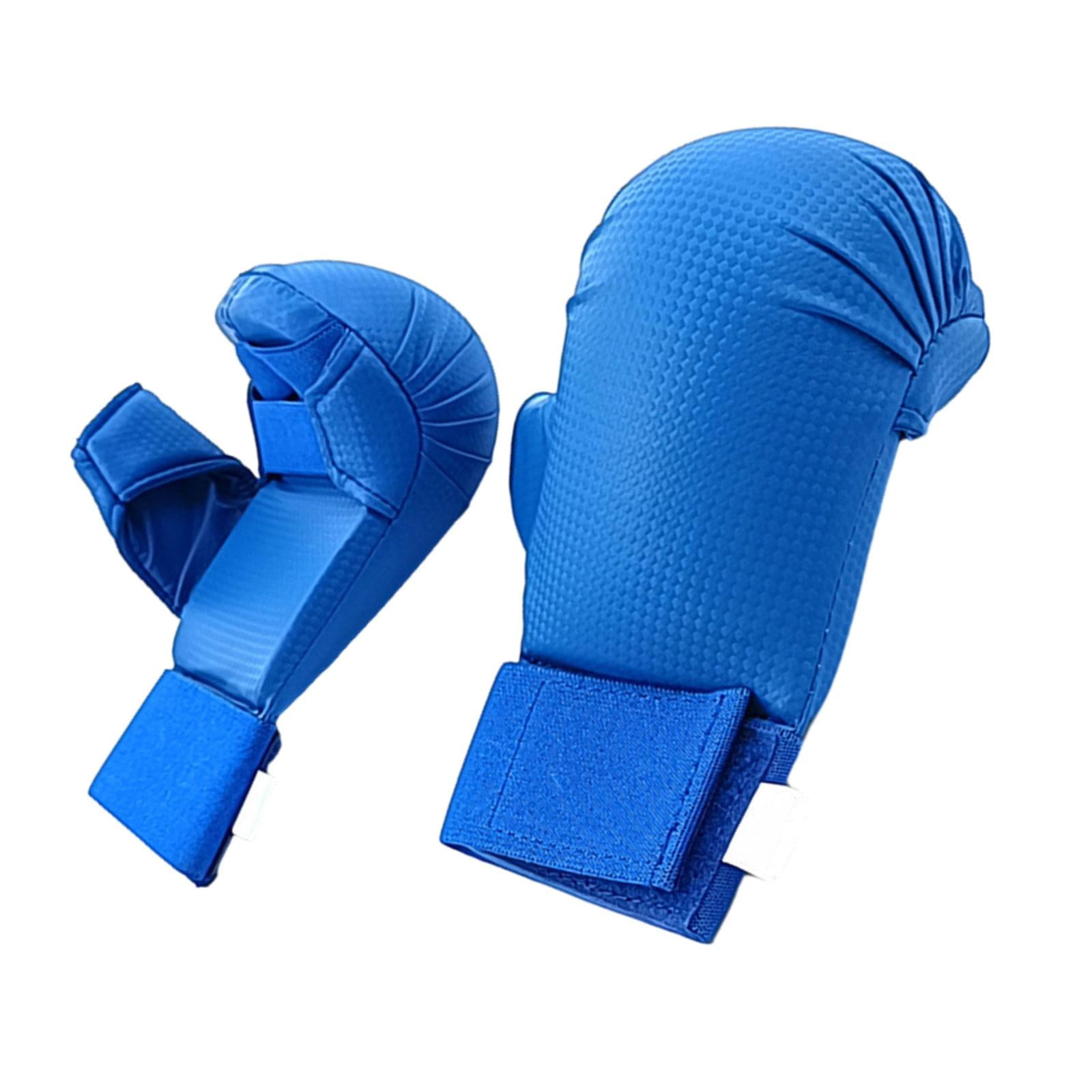 harayaa Boxing Gloves Karate Gloves Leather Lightweight Breathable Mma Gloves Kickboxing blue M