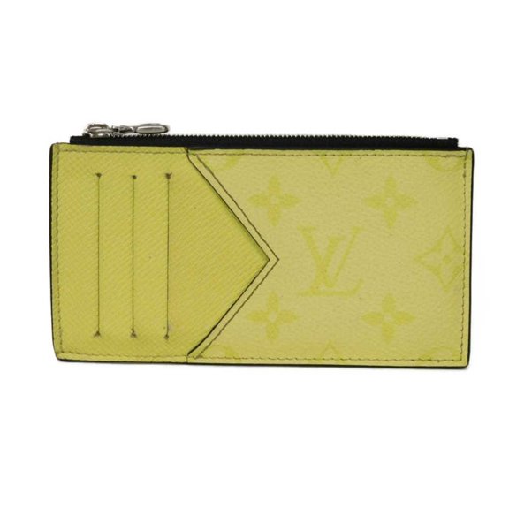 Pre-Owned Louis Vuitton coin case/card holder with LV logo, flower design, pastel color, RFID...