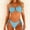 Blue, variant on Bikinis Women 2 Piece Womens Bathing Suit Lace up Triangle O Ring Halter Sleeveless Split Bathing Suits Summer Solid Color Stylish Lady Beach Travel Swimwear Blue XL