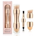 thumbnail image 5 of MELLCO Makeup Brushes Foundation for Eyebrow Eyeliner Blush Powder Cosmetic Concealer Professional 4 in 1 Makeup Brushes,Gold, 5 of 7