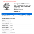 thumbnail image 2 of Direct Injection High Pressure Fuel Pump 1 - Compatible with 2013 - 2014 Ford Fusion SE Sedan 4-Door 1.6L 4-Cylinder GAS, 2 of 2
