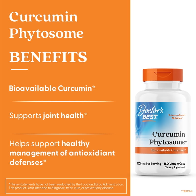Doctor's Best Curcumin Phytosome with Meriva, Non-GMO, Vegan