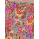 thumbnail image 5 of Vestido Floral con Smock Inspire Chic para Mujer, Sin Mangas, Cuello Cuadrado, con Volantes, Talla XL, Verde Salvia, 5 of 6