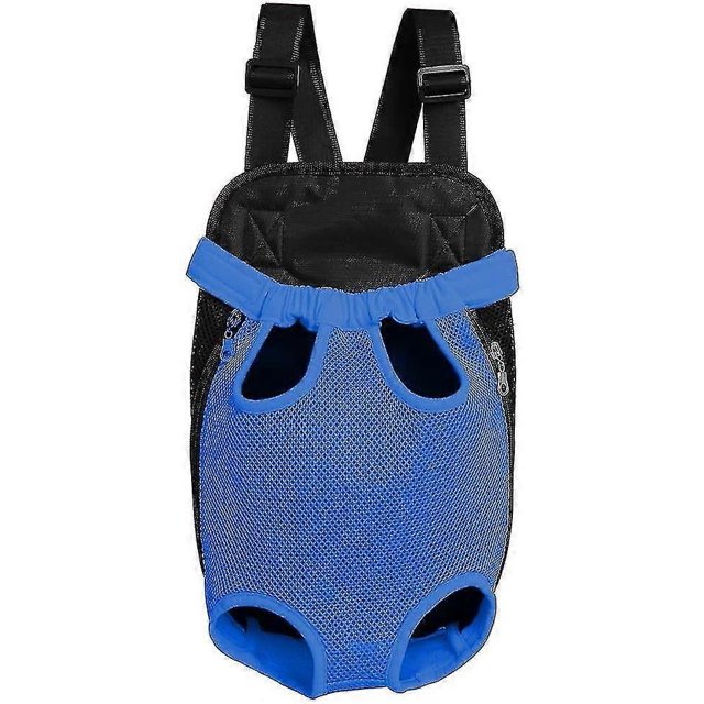 S Mesh*blue Legs-out Front Pet Dog Carrier Hs-free Adjustable Backpack Bag Dt6914