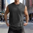thumbnail image 2 of Inglocry Mens Workout Tank Tops Sleeveless T Shirts Men Muscle Shirt Gym Cotton Distressed Vintage Acid Wash Tee Shirts Running Loose Fit Tees Black XL, 2 of 7