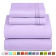 thumbnail image 4 of California King Sheet Set, Hotel Luxury 1800 Bedding Sheets & Pillowcases, Extra Soft Cooling Bed Sheets, Wrinkle, Fade, Stain Resistant, 4 Piece, 4 of 7