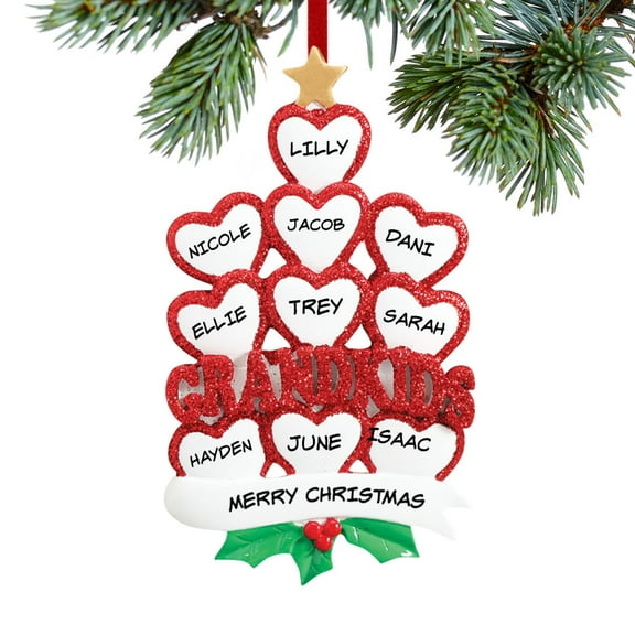 Grandkids Hearts 5 Ornament