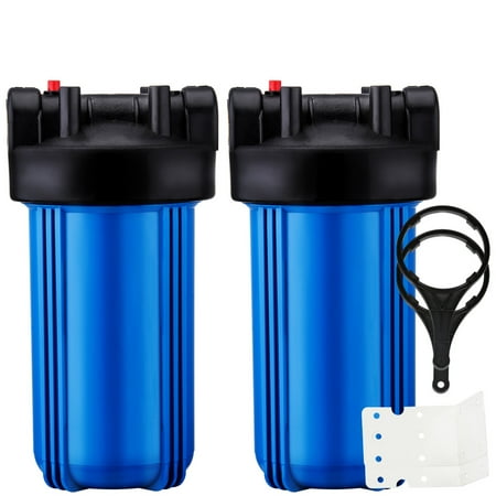 

Geekpure 10-Inch Whole House Water Filter Housing 4.5 x10 1-Inch Port with Wrench and Bracket(Pack of 2)