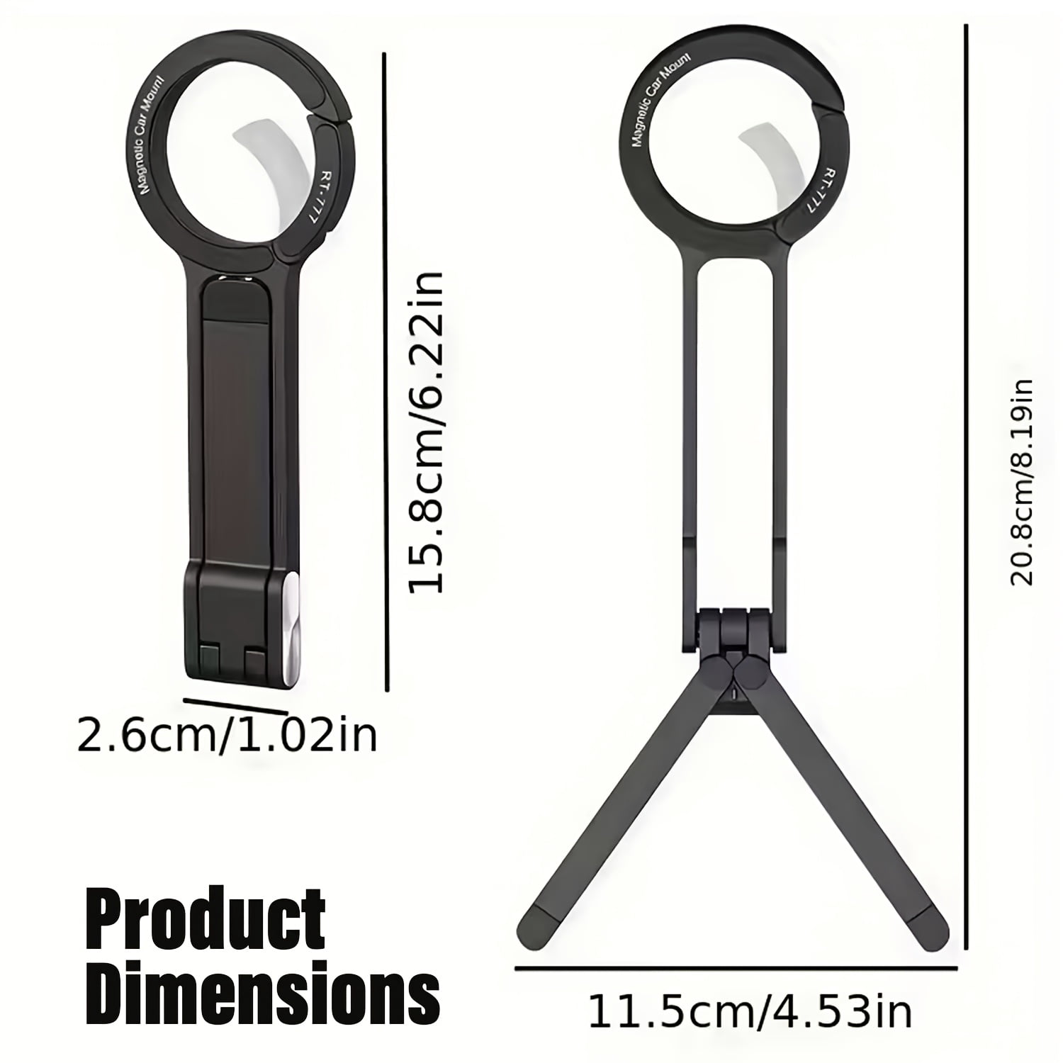 360° Rotating Magnetic Phone Tripod, Foldable for iPhone 17/16/15/14 Pro Max/Air, Adjustable Base for Vlogging, Fitness & Travel