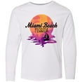 thumbnail image 3 of Inktastic Miami Beach Florida Vacation Sunset Long Sleeve Youth T-Shirt, 3 of 5