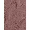 thumbnail image 4 of Daeful Chandails à Enfiler Hauts à Manches Longues Chandail d'Hiver Chaud Chandail pour Femmes Ample en Tricot Chandails Tricotés Rose P, 4 of 6