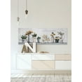 thumbnail image 4 of Marmont Hill White Potted Flowers Canvas Wall Art, 10" x 30", 4 of 7