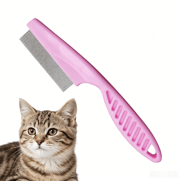 Multifunctional Pet Comb,Flea Comb for Cats, Stainless Steel Fine-Tooth Grooming Massage Comb for Detangling Dog Cat Face & Paws