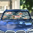 thumbnail image 4 of ALAZA Watercolor Floral Flower Windshield Sun Shade Car Foldable Visor Block UV Rays Protector 55"x27.6", 4 of 8