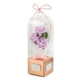 thumbnail image 4 of Ramo de flores con 3 rosas perfumadas y jabón en caja de regalo para San Valentín o aniversario. rosas violetas, 4 of 9
