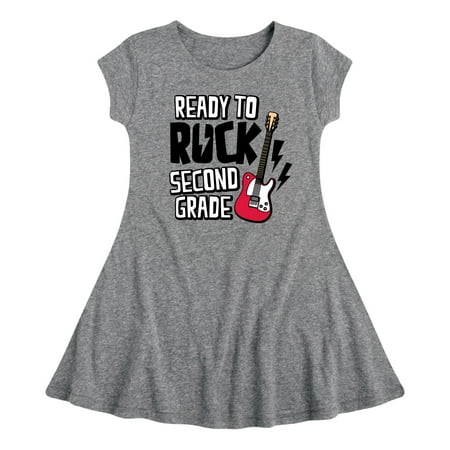 

Instant Message - Ready To Rock Second Grade - Toddler & Youth Girls Fit & Flare Dress