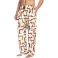 thumbnail image 3 of Kdxio Dachshund Dog Print Men's Sleep Pajama Pant Lounge Pants with Pockets, 3 of 8