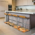 thumbnail image 5 of Orange Abstract Kitchen Mats for Floor, Modern Kitchen Rugs Set of 2 Carpet Area Rug, Vintage Farmhouse Modern Orange Kitchen Decor and Accessories Stuff, 17x30 and 17x47 Inch, 5 of 6