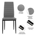 thumbnail image 3 of Set De 4 Sillas Comedor Minimalista Moderno Respaldo Alto, 3 of 6