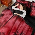 thumbnail image 4 of Feelyou Jungle Nature Scenery Bedding Comforter Set 7pcs for Adult, Red Natural Pine Tree Queen Bedding Sets, Countryside Reversible Queen Sheet Sets, Ultra Soft Home Decor, 4 of 7