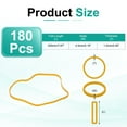 thumbnail image 2 of 180Pack Rubber Bands, 7.87x0.18 Inch Elastic Bands for Office Supplies, Yellow, 2 of 7