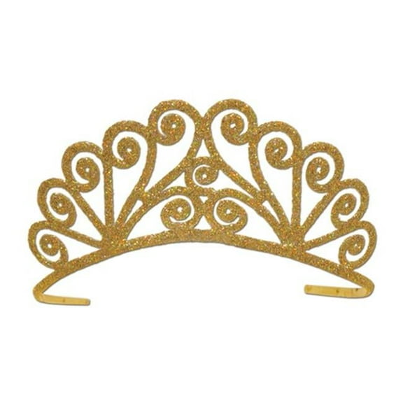 DDI 1908016 Glittered Metal Tiara - Gold #DG046 Case of 6