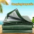 thumbnail image 5 of PE Rainproof Canvas Camping Tarp Thicken Sunshade Cloth Portable Camping Tent Waterproof Awning Dust Cover Outdoor Sunshade Sail (Green Sliver,2*3M), 5 of 7