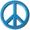 Blue, variant on Revolution Car Badges 3D Peace Sign, Automotive Emblem Decals Stickers, Green Acrylic