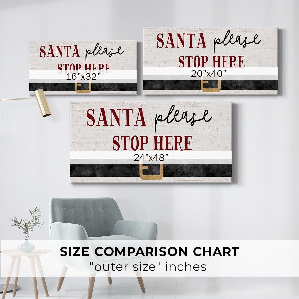 Santa Stop- Gallery Wrapped Canvas