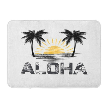 SIDONKU Palm Aloha Hawaii Best Creative for Presentation Tree Abstract Beach Doormat Floor Rug Bath Mat 23.6x15.7 (Best Gifts From Hawaii)