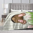 thumbnail image 4 of Kll Fleece Blanket Plush Throw Blanket Brown Bunny Bottom And Easter Eggs,Soft Fuzzy Cozy Flannel Blanket For Couch Sofa Bed.(50"X40"), 4 of 9