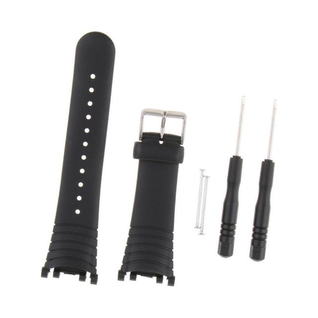 tredstone Black Rubber Wristwatch Bands for VECTOR Resilient and Trendy Replacement Strap Style A 1Set