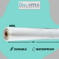 thumbnail image 2 of 4Mil Clear LDPE Plastic Sheeting Tarp - (16ft x 100ft) - Recyclable and Waterproof Cover, 2 of 7