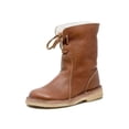 thumbnail image 1 of Bellella Ladies Snow Boots Mid-Calf Riding Boot Pull On Winter Booties Lightweight Bootie Work Warm Shoes Light Brown 5, 1 of 4
