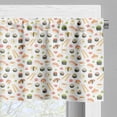 thumbnail image 5 of Ambesonne Kitchen Valance & Curtain, Japanese Dish Sushi Rolls, 55"x45", Salmon and Dark Blue Grey, 5 of 7