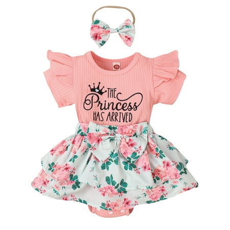 

Bagilaanoe Newborn Baby Girl Rompers Dress Letter Print Short Sleeve Skirt Bodysuit 3M 6M 9M 12M 18M Infant Patchwork One Piece Jumpsuit