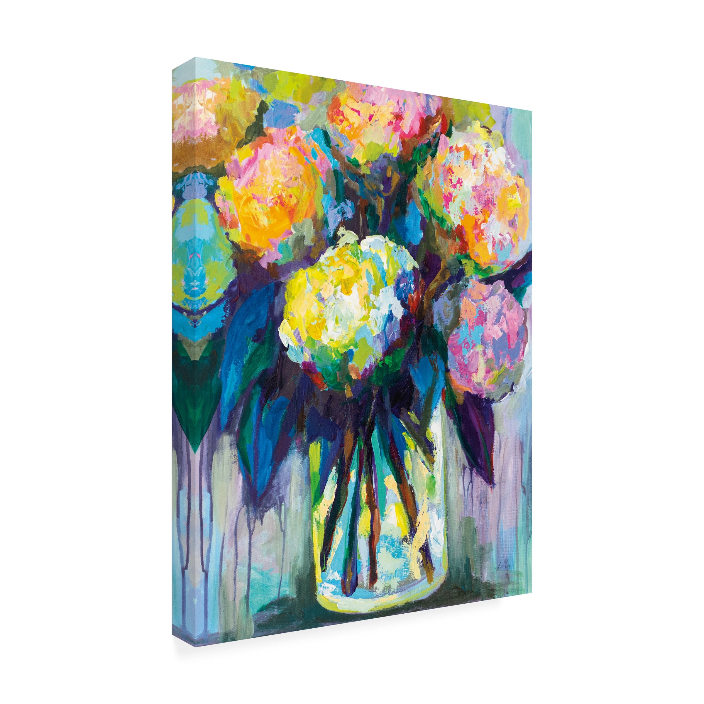 Jeanette Vertentes 'Full of Hydrangeas' Canvas Art