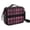 Pink and Black, variant on Pink and Black Checkered Pattern Insulated Lunch Bag with Shoulder Strap and Bottle Holder,Bento School Lunch Bag Box,11x9.5x3.5 Inches