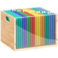 thumbnail image 1 of Organizador de archivos Sbanmao de acrílico y bambú para tamaño carta, 1 of 9