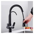 thumbnail image 2 of Filter Kitchen Faucet Brushed Nickel Brass Kitchen Faucet With Pure Water Pull Out Style Kitchen Faucet Rotatble Hot Cold Crane ,Effortless Installation, 2 of 7