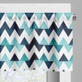thumbnail image 5 of Ambesonne Blue and White Valance & Curtain, Modern Zig Zag, 55"x30", Pale Blue Dark Blue, 5 of 6