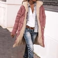 thumbnail image 2 of Long Winter Coats for Women Reversible Puffer Jacket Padded Down Quilted Jackets Thicken Warm Fleece Parka Outwear, 2 of 6