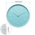 thumbnail image 2 of Uxcell 8 inch Plastic Wall Clock 3D Number Quartz Battery Operated Silent Non-Ticking Round Wall Clocks Light Blue, 2 of 6